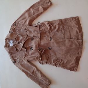 Zara size 7 khaki tan trenchcoat jacket